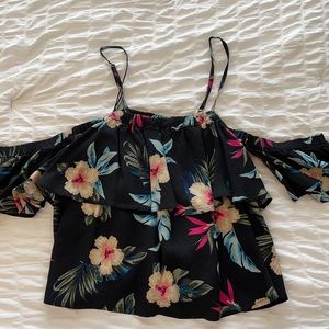floral off the shoulder top